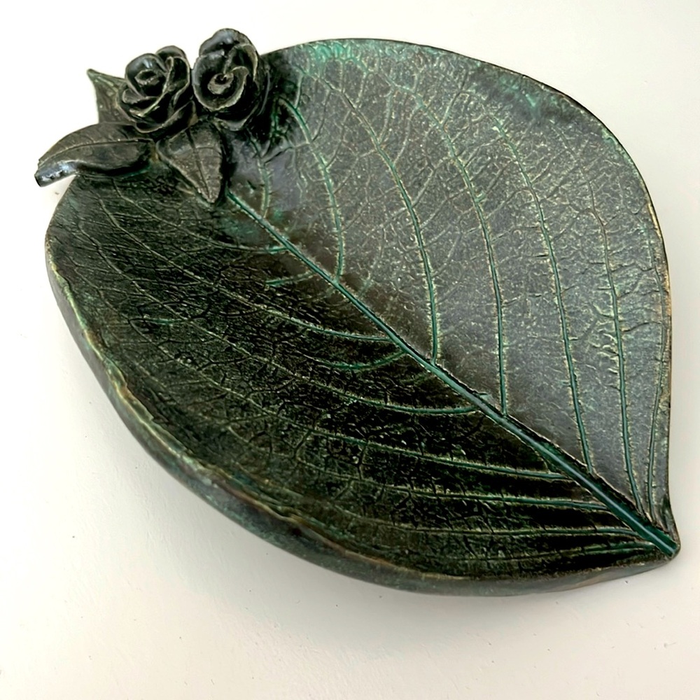 Ceramic leaf from Helen, GA Toval House